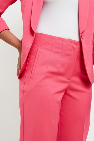 Pantalon cigarette taille haute - Rose