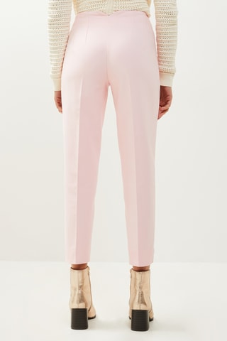 Pantalon cigarette taille haute - Rose clair