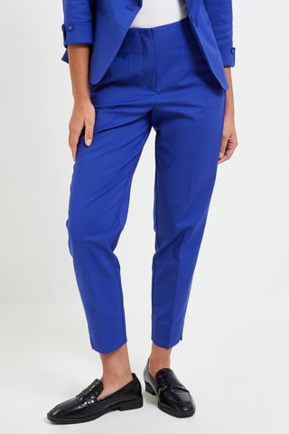 Pantalon cigarette taille haute - Bleu marine