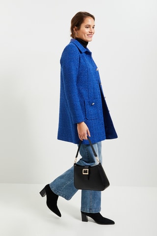 Manteau en tweed - Bleu roi