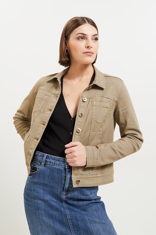 Veste en jean - Kaki