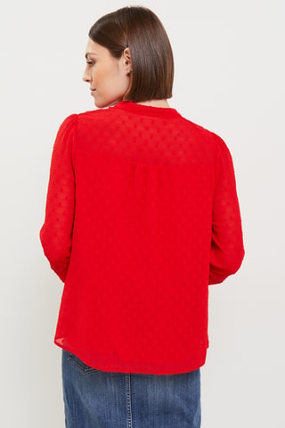 Blouse plumetis - Rouge
