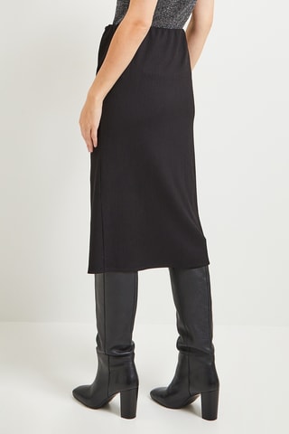 Jupe droite taille haute - Noir