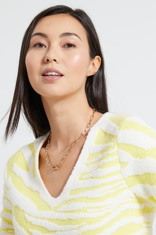 Pull - Jaune et blanc