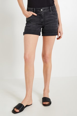 Short en jean - Noir