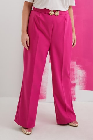 Pantalon taille haute - Rose