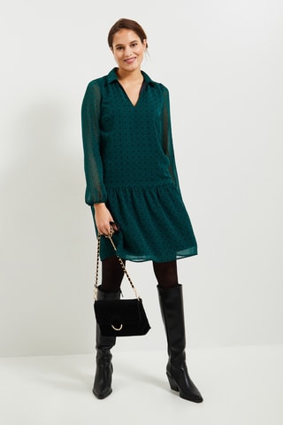 Robe taille basse - Vert émeraude