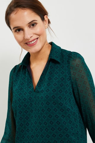 Robe taille basse - Vert émeraude