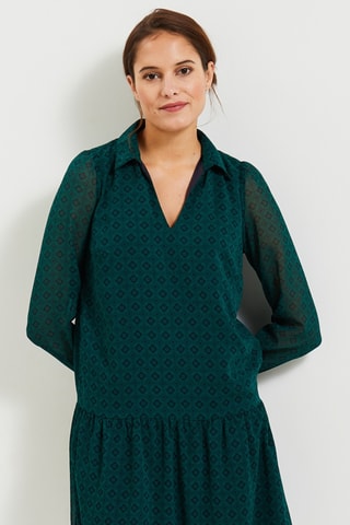 Robe taille basse - Vert émeraude