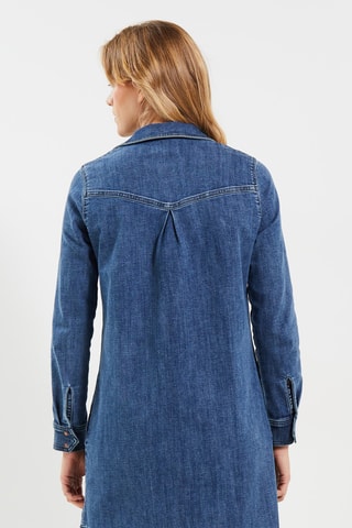 Robe droite en jean - Bleu marine