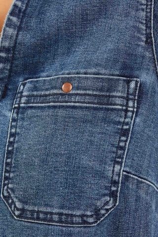 Robe droite en jean - Bleu marine