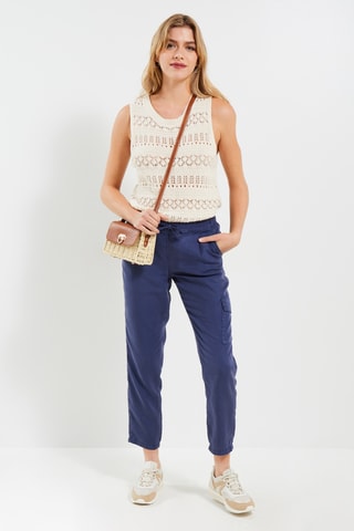 Pantalon cargo - Bleu marine