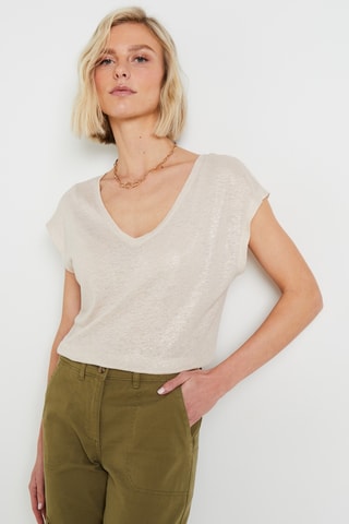 T-shirt en lin - Beige
