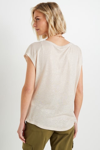 T-shirt en lin - Beige