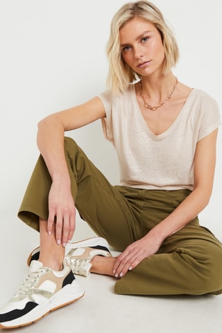 T-shirt en lin - Beige