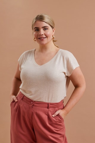 T-shirt en lin - Beige