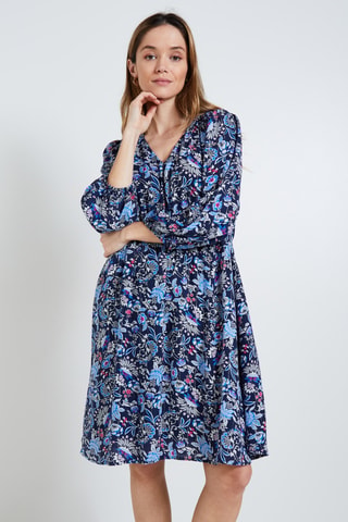 Robe trapèze - Bleu marine