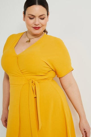 Robe portefeuille - Jaune