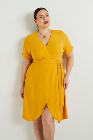 Robe portefeuille - Jaune