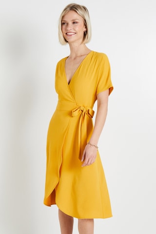 Robe portefeuille - Jaune