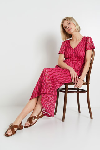 Robe midi - Fuchsia