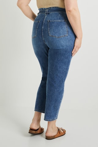 Jean taille haute - Gris