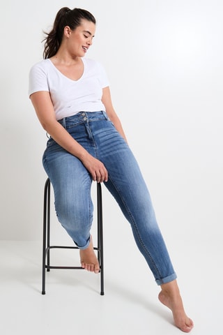 Jean taille haute - Gris