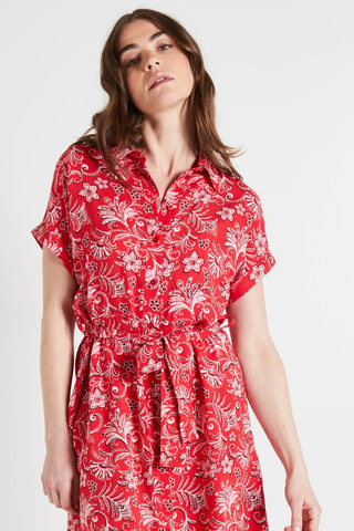 Robe chemise - Rouge