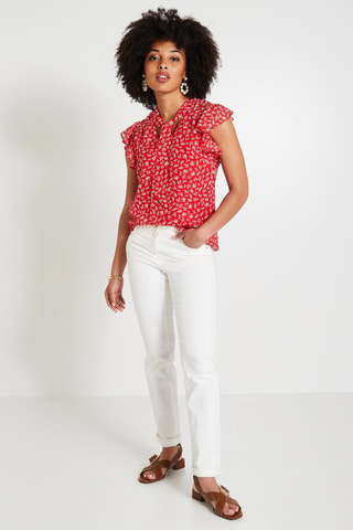 Blouse - Rouge et blanc