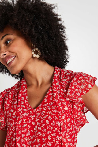 Blouse - Rouge et blanc