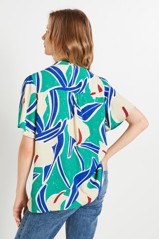 Blouse - Vert clair et écru