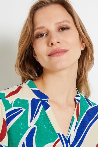 Blouse - Vert clair et écru