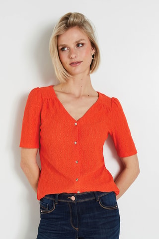 Chemisier en broderie anglaise - Rouge