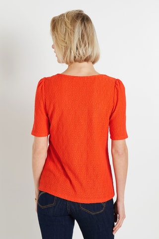 Chemisier en broderie anglaise - Rouge