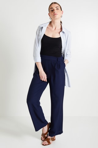Pantalon large - Bleu marine