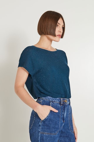 Top - Bleu-vert