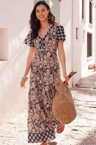 Robe longue - Bleu marine