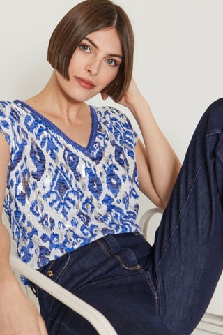 Blouse - Bleu