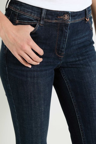 Jean slim push-up taille haute - Bleu marine