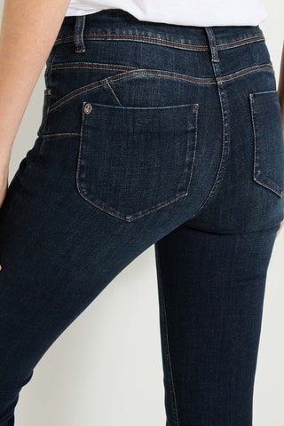 Jean slim push-up taille haute - Bleu marine