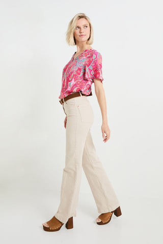 Blouse - Fuchsia et ciel