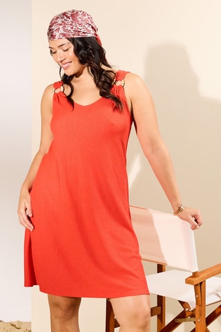 Robe droite - Rouge