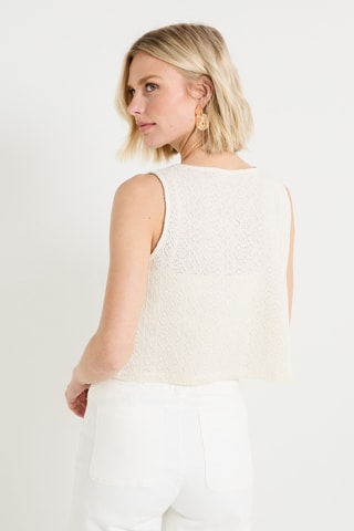 Gilet sans manches - Ecru