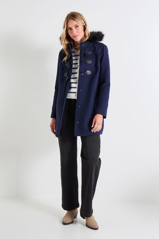 Duffle-coat à capuche - Bleu marine