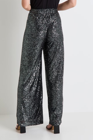 Pantalon large taille haute - Noir