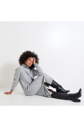 Robe pull - Gris clair chiné