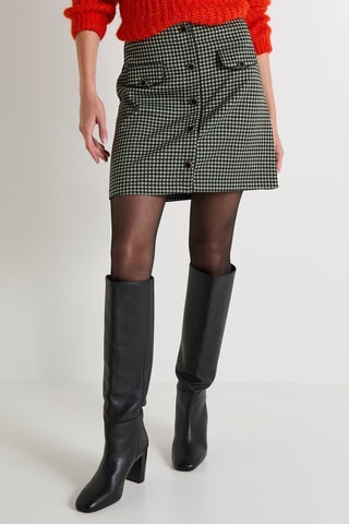 Jupe droite taille haute - Blanc