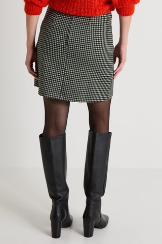 Jupe droite taille haute - Blanc