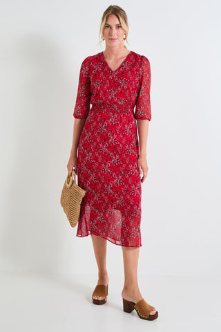 Robe midi - Rouge