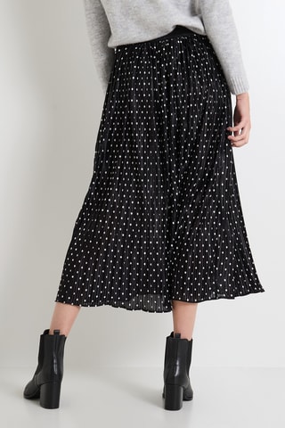 Jupe plissée taille haute - Noir